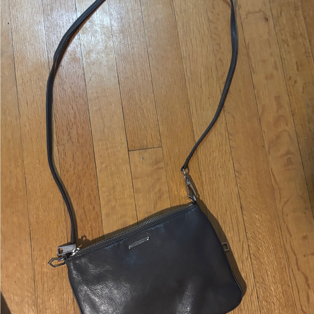 Black Leather Crossbody Bag